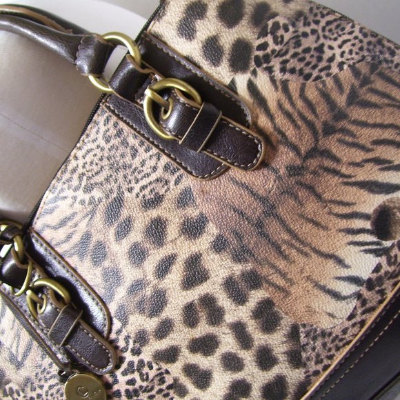Fashion LC Lauren Conrad America Handbag Vegan Jungle Leopard Print NWOT - Picture 2 of 2